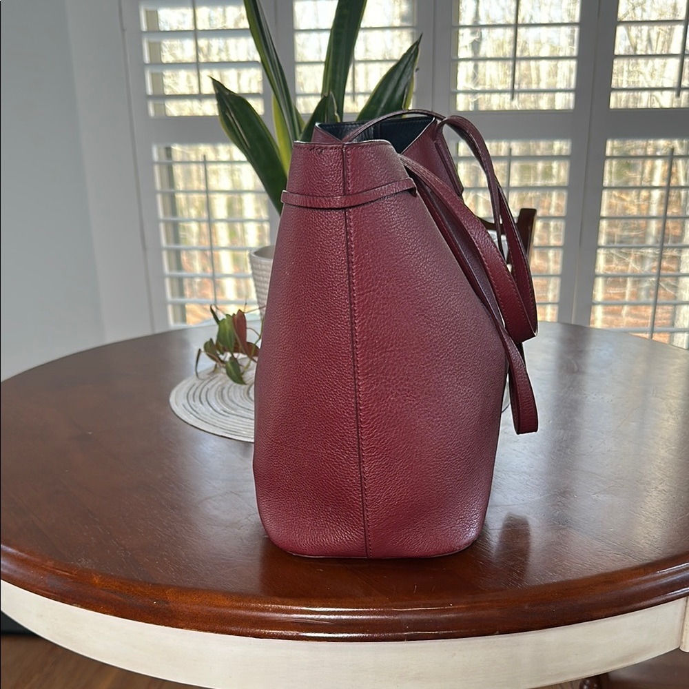 Kate Spade Burgundy Leather Tote Bag - Picture 3 of 8